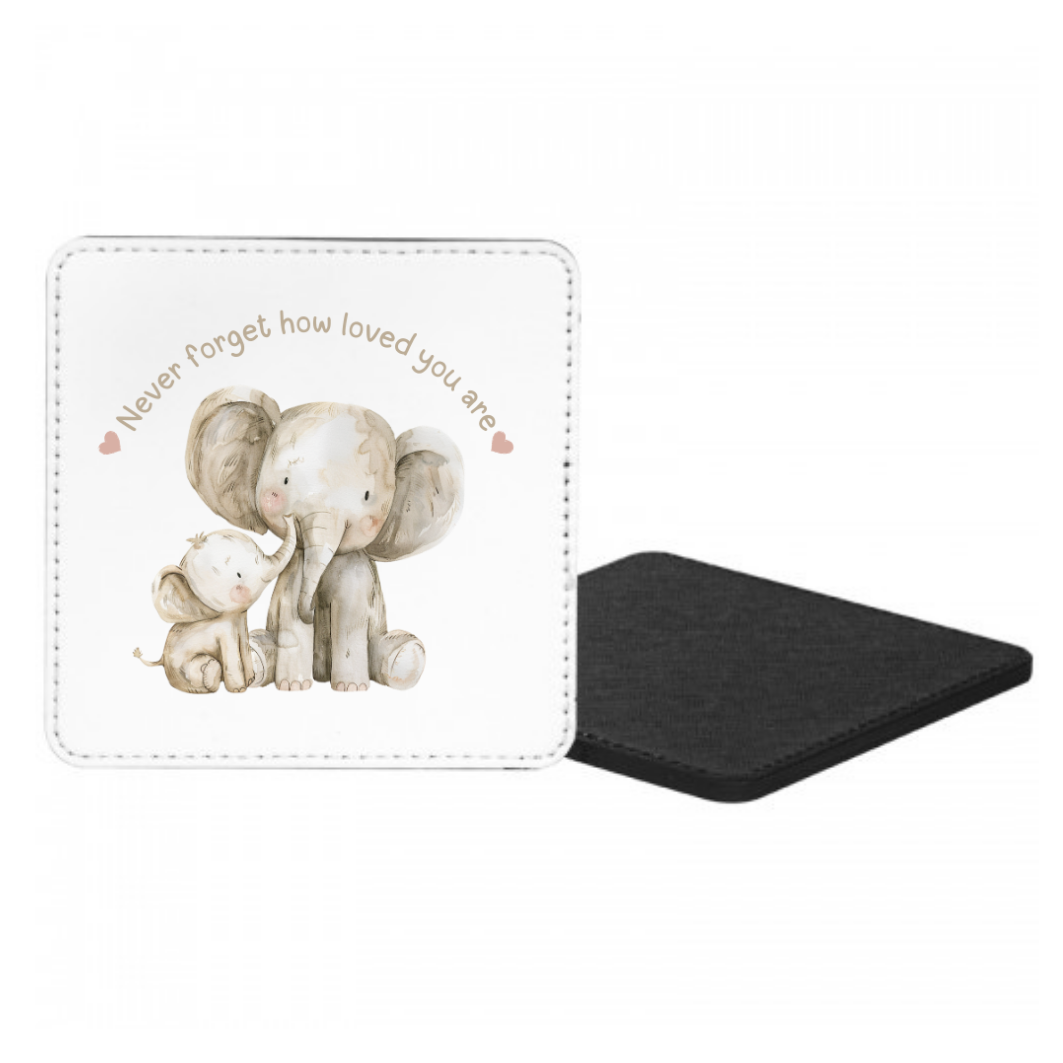 Never Forget How Loved You Are Elephants Mug & Coaster
