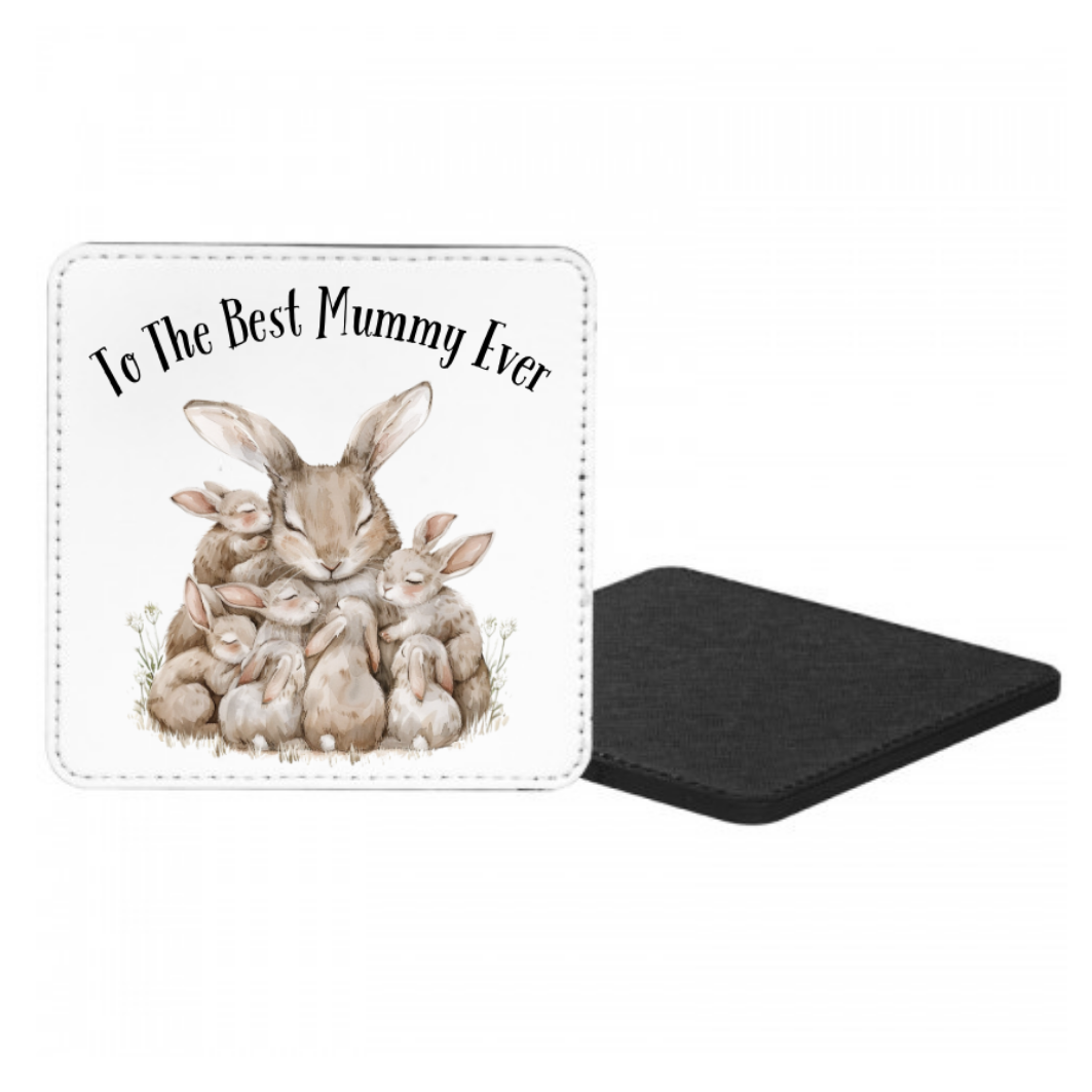 To The Best Mummy Ever Rabbit Family Mug & Coaster