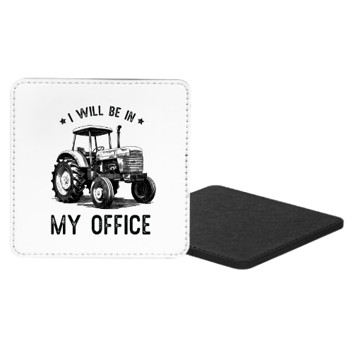I Will Be In My Office Tractor Mug & Coaster