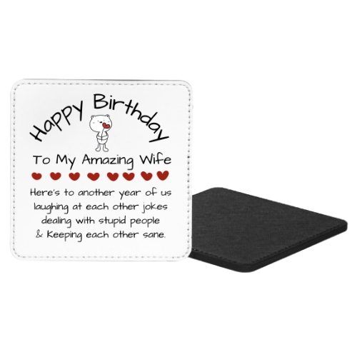 Happy Birthday To My Amazing Wife Mug & Coaster
