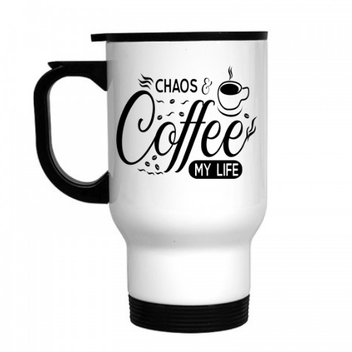 Coffee & Chaos My Life Travel Mug