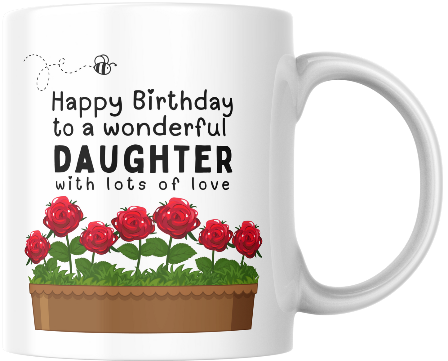 Happy Birthday To A Wonderful Daughter With Lots Of Love Mug & Coaster