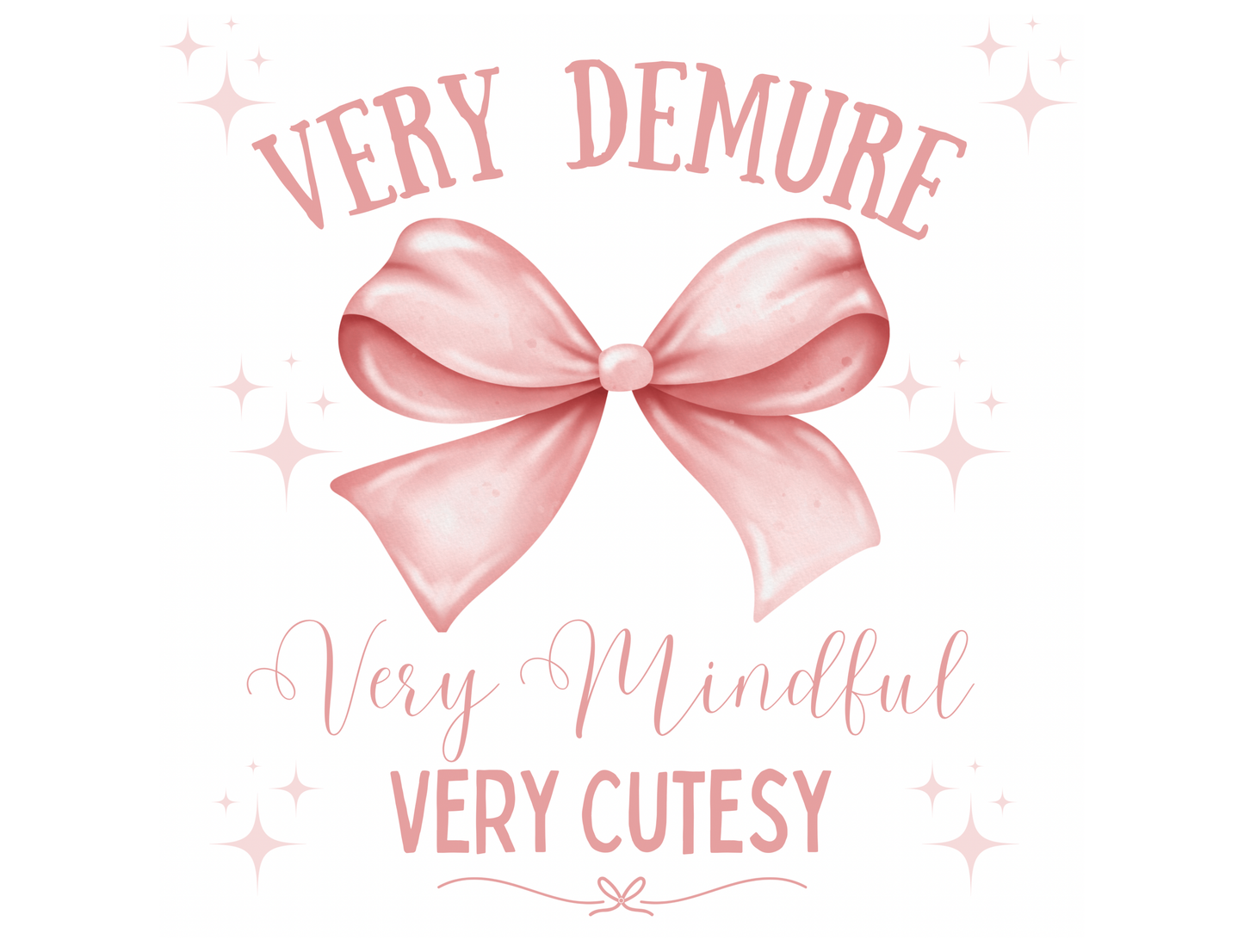 Very Demure Very Mindful Very Cutesy Steel Tumbler With Straw