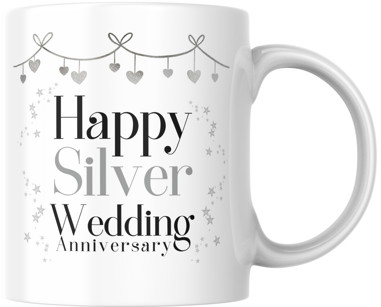Happy Silver Wedding Anniversary Mug & Coaster
