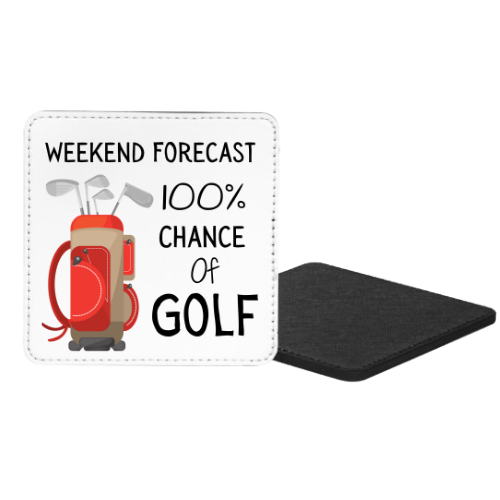 Weekend Forecast 100% Chance Of Golf Mug & Coaster