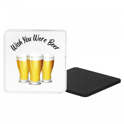 Wish You Were Beer Mug & Coaster