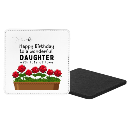 Happy Birthday To A Wonderful Daughter With Lots Of Love Mug & Coaster