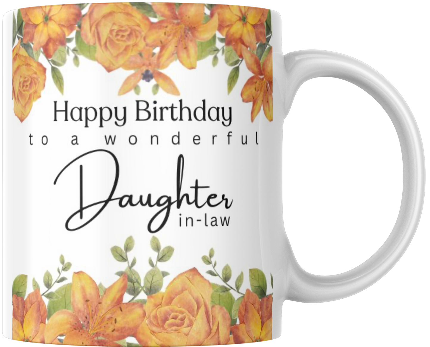 Happy Birthday To A Wonderful Daughter-In-Law Mug & Coaster