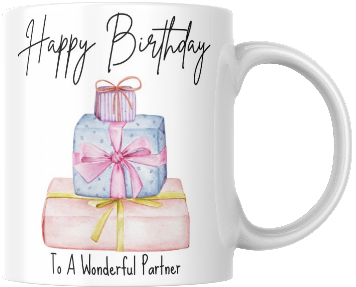 Happy Birthday To A Wonderful Partner Mug & Coaster