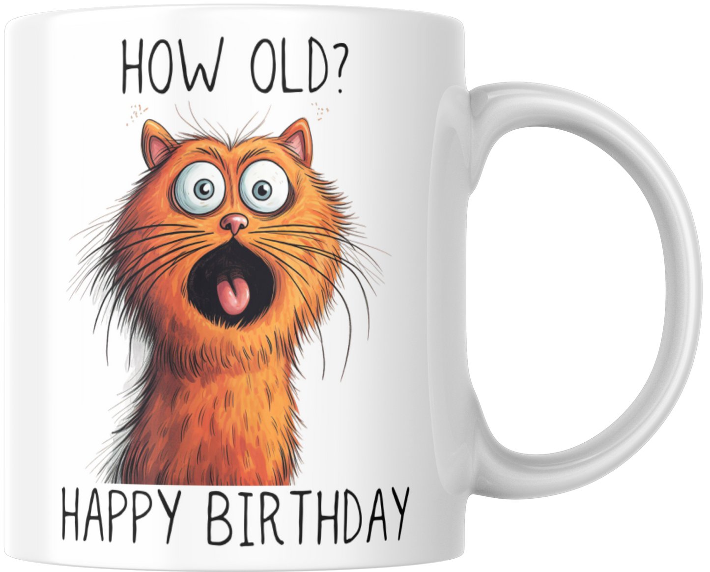 How Old? Happy Birthday Mug & Coaster