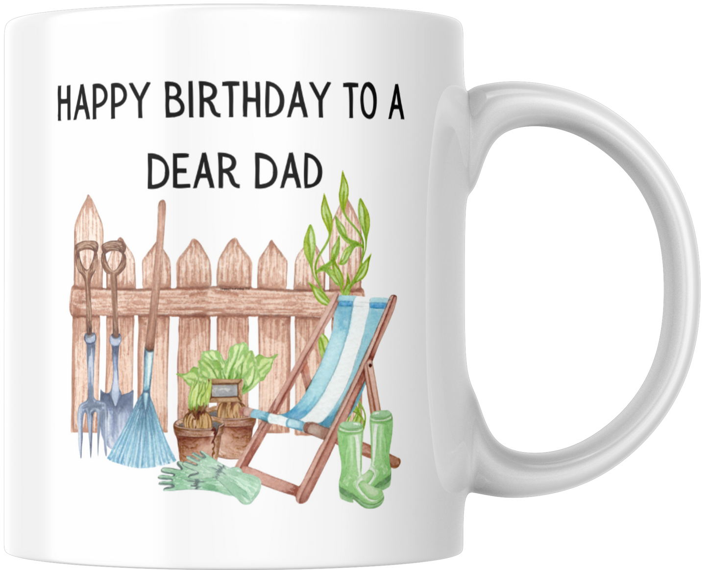Happy Birthday To A Dear Dad Mug & Coaster