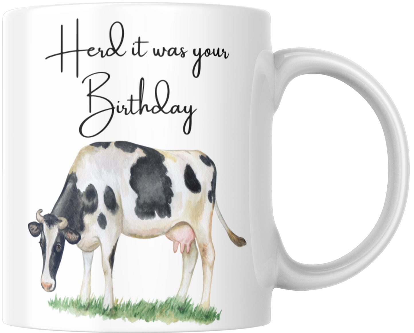 Herd It Was Your Birthday Mug & Coaster