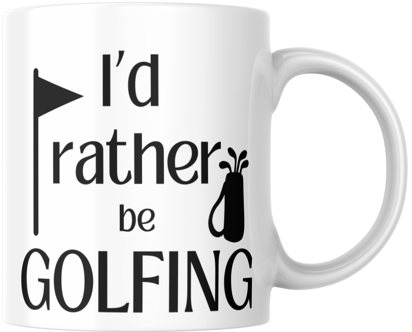 I'd Rather Be Golfing Mug & Coaster