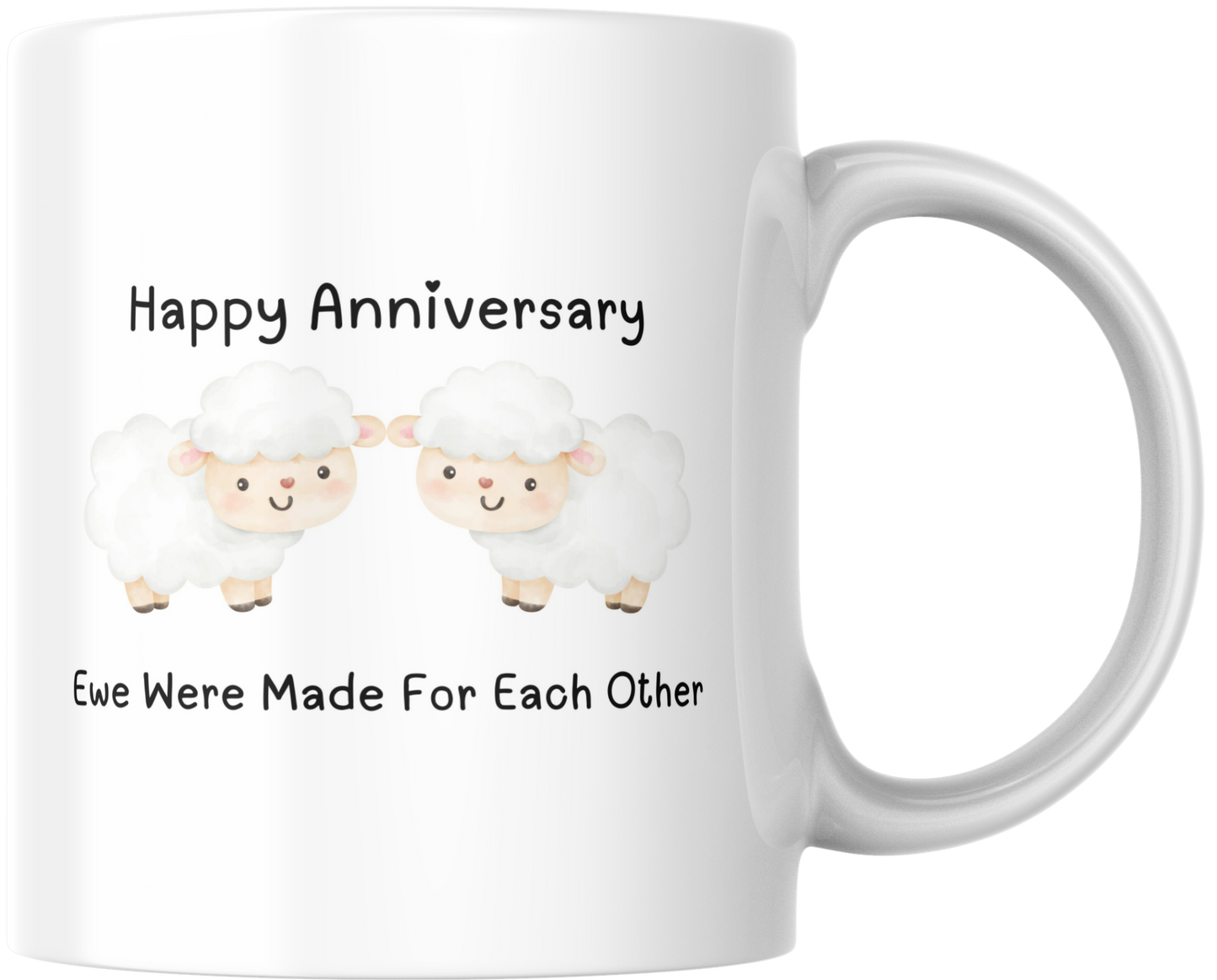 Happy Anniversary Ewe Were Made For Each Other Mug & Coaster