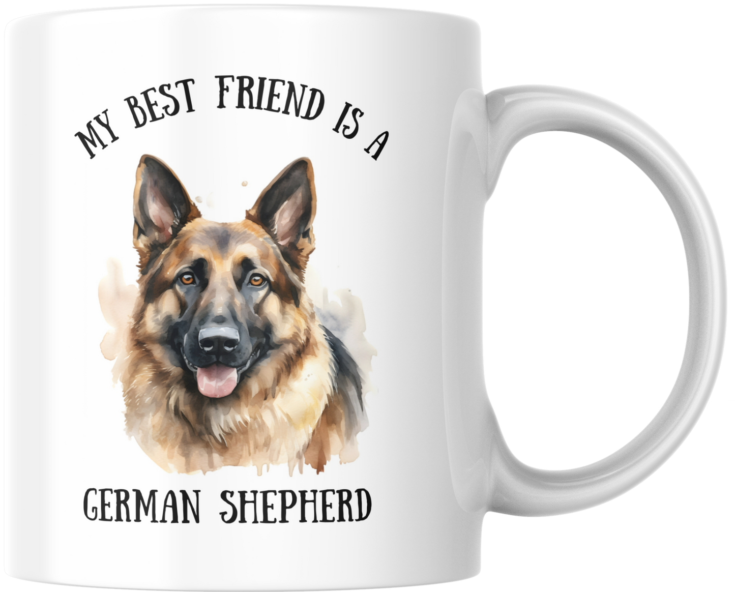 My Best Friend Is A German Shepherd Mug & Coaster