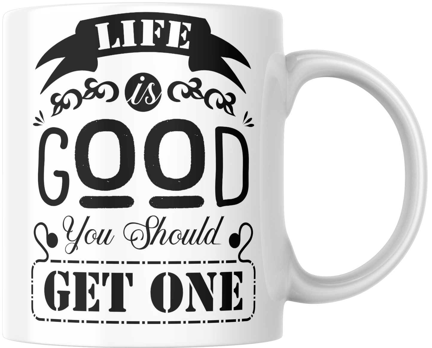 Life Is Good You Should Get One Mug & Coaster