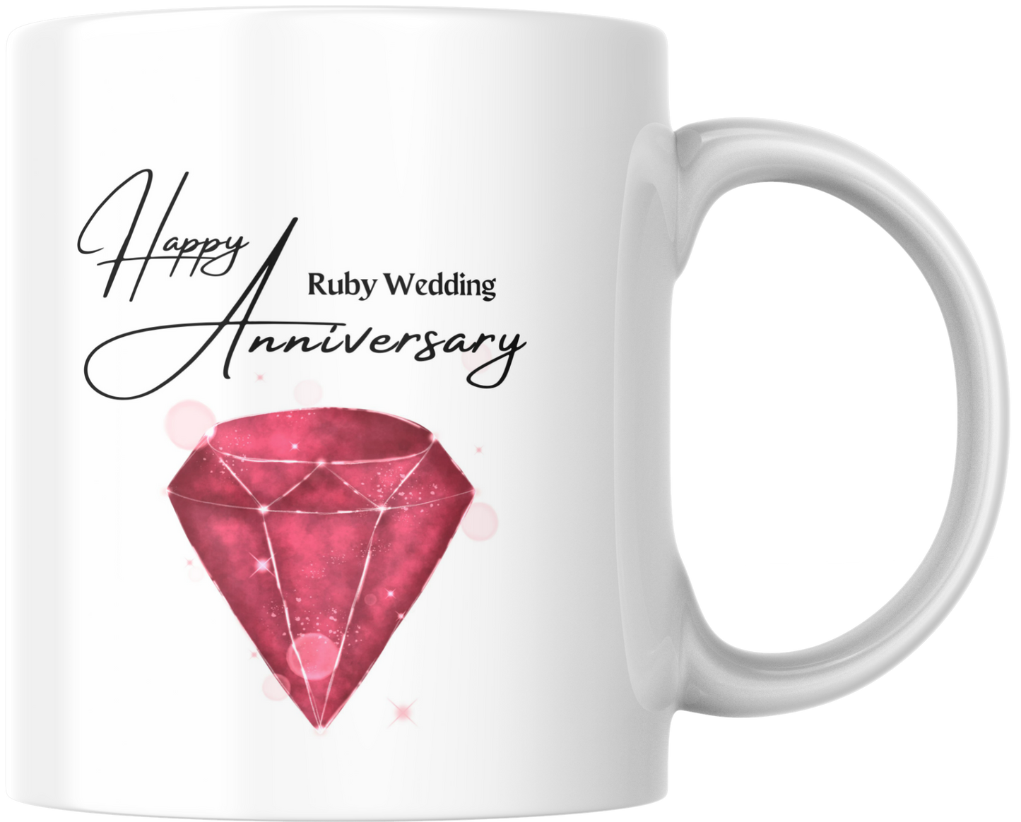 Happy Ruby Sapphire Anniversary Mug & Coaster