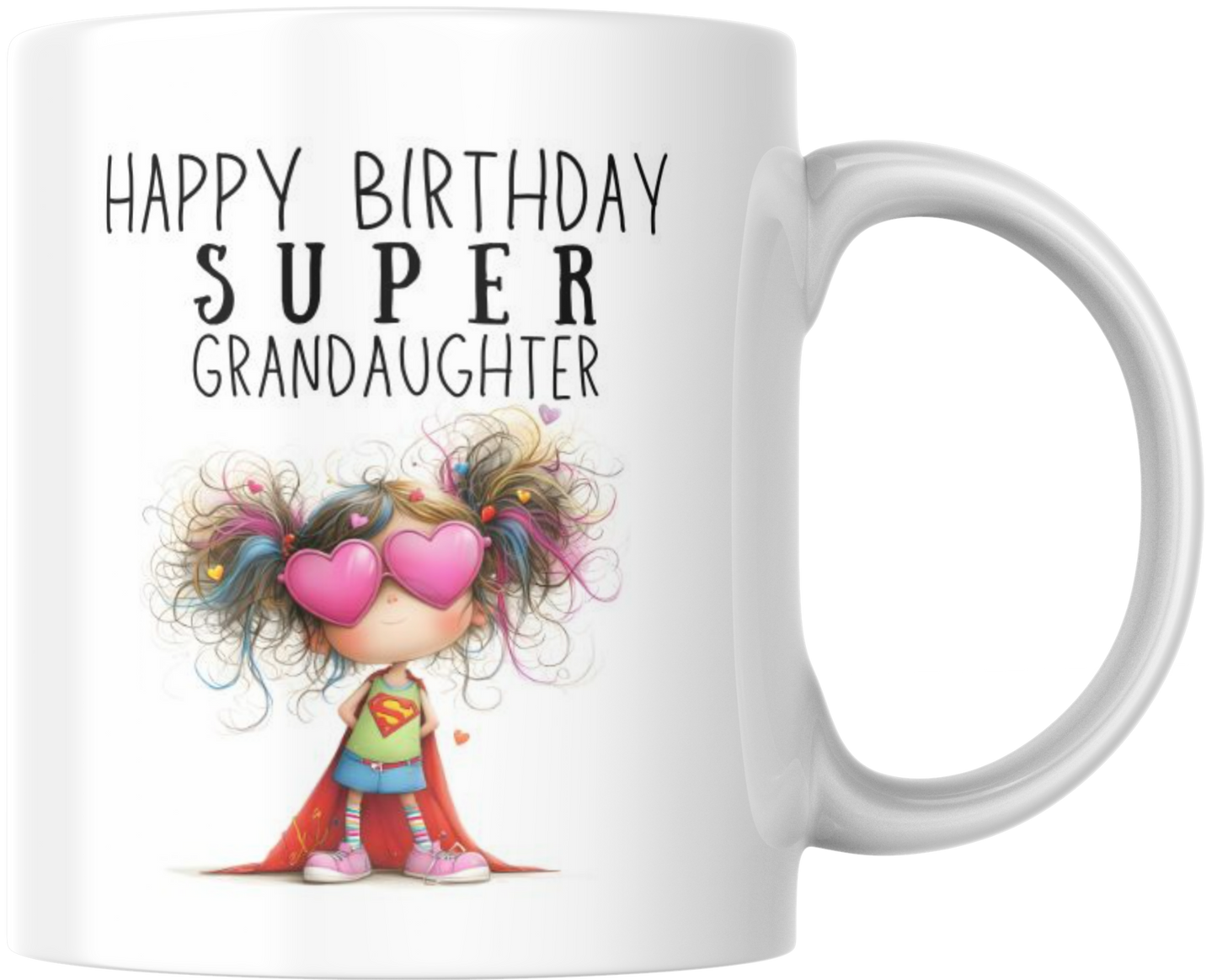 Happy Birthday Super Grandaughter Mug & Coaster