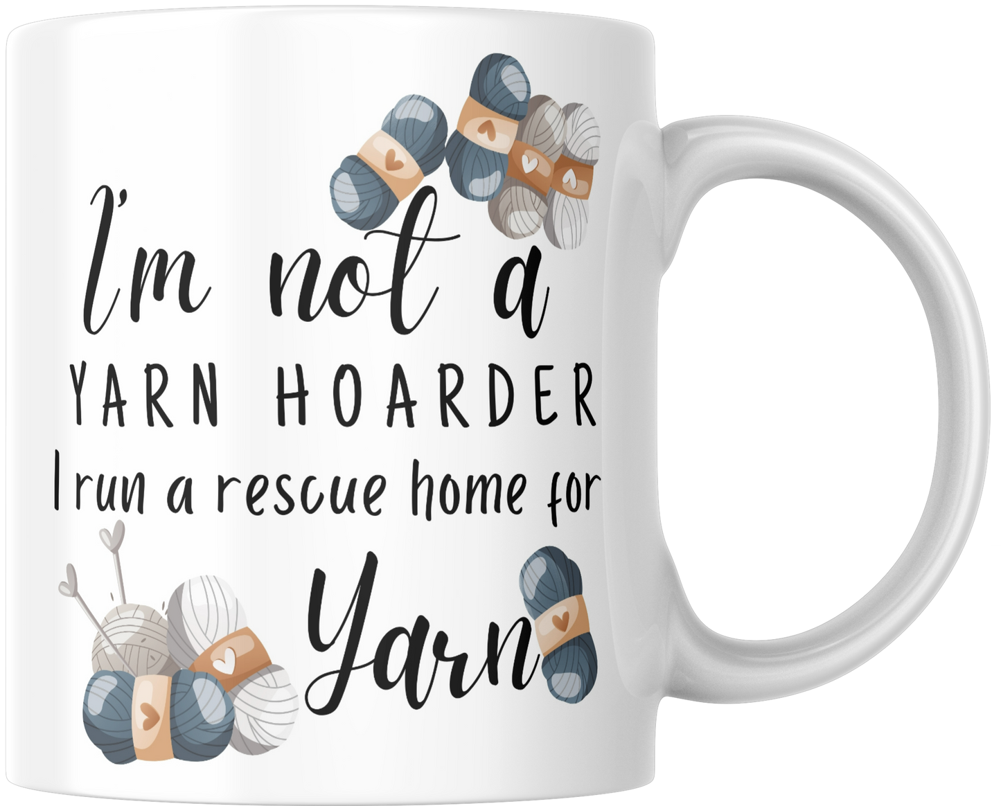 I'm Not A Yarn Hoarder I Run A Rescue Home For Yarn Mug & Coaster