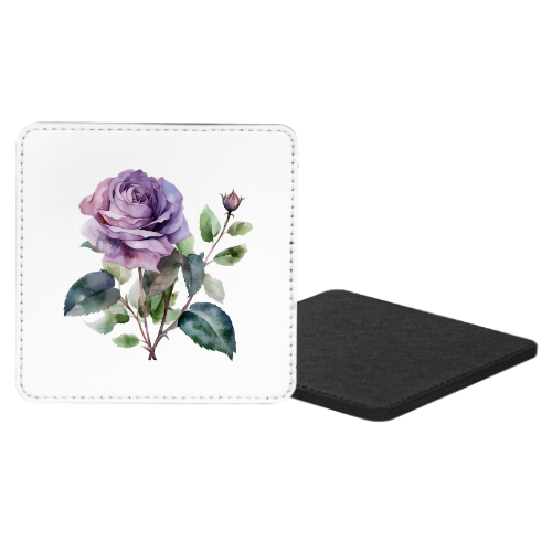 Purple Rose Mug & Coaster