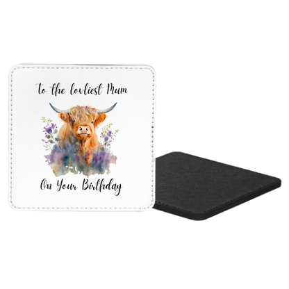 To The Loveliest Mum On Your Birthday Mug & Coaster