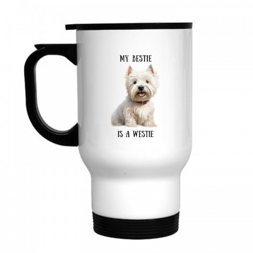 My Bestie Is A Westie Travel Mug