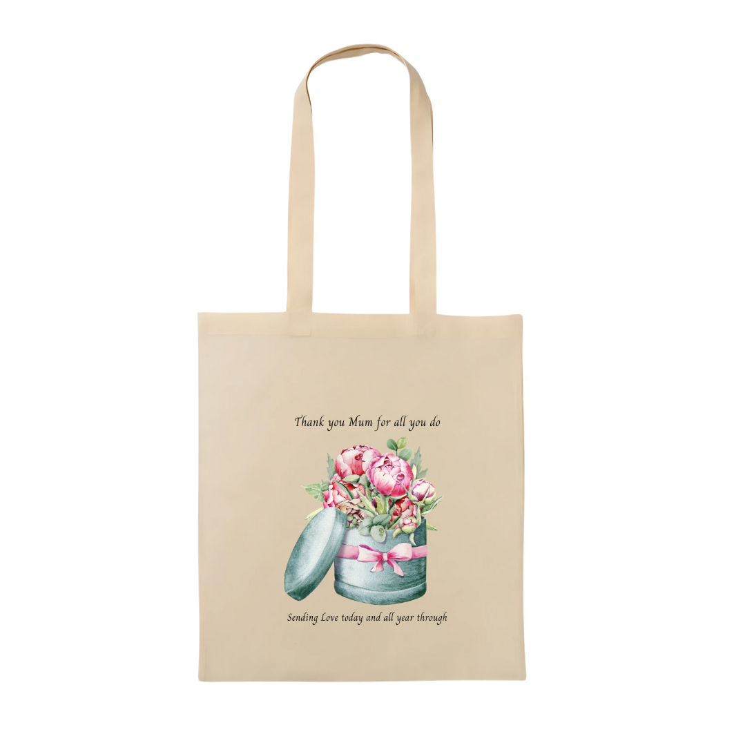 Thank You Mum For All You Do Sending Love Today And All Year Through Neutral Tote Bag