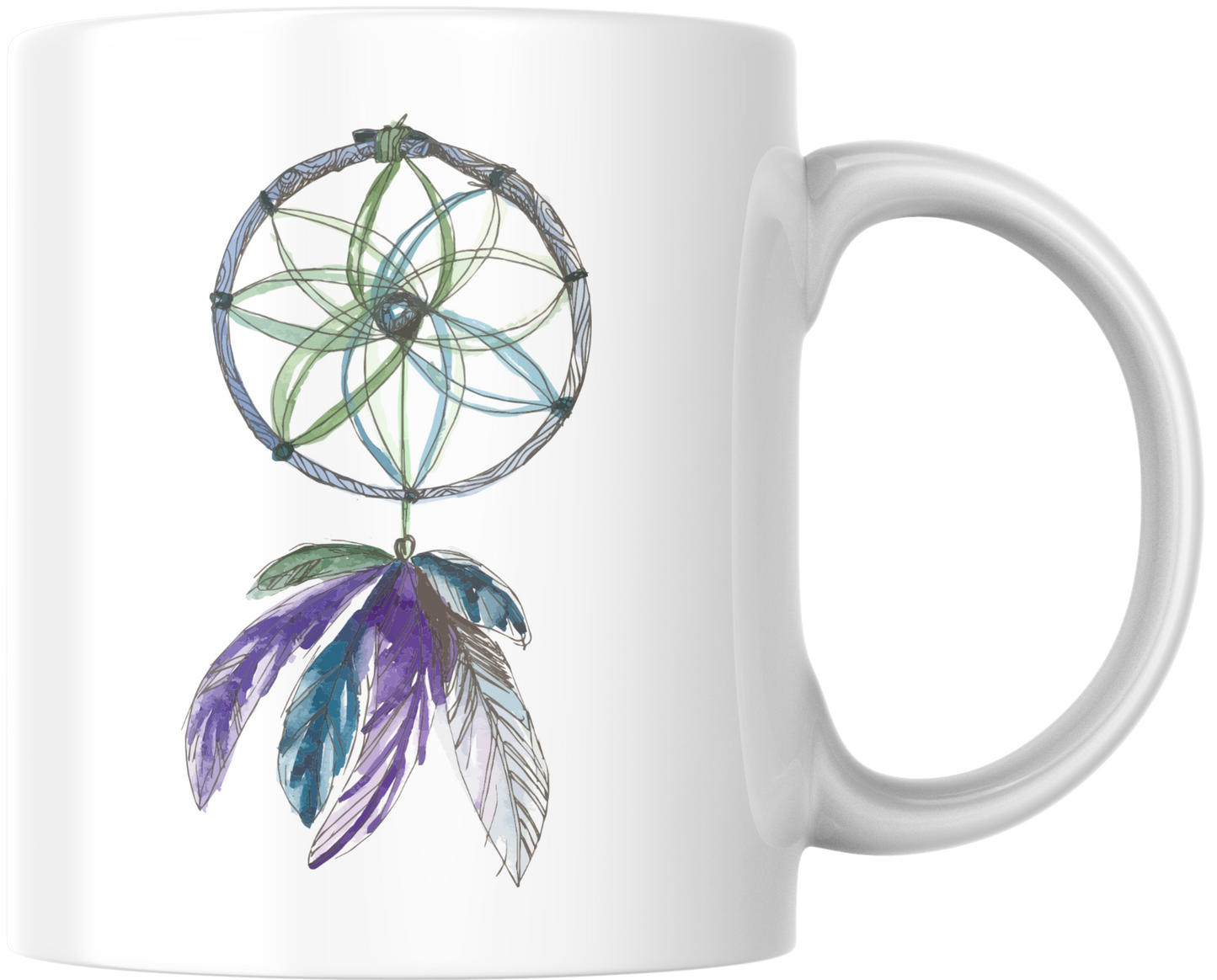 Dreamcatcher Purple Mug & Coaster