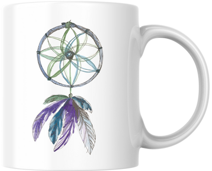 Dreamcatcher Purple Mug & Coaster