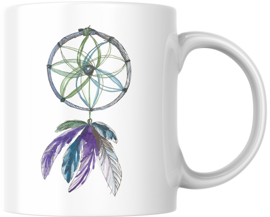 Dreamcatcher Purple Mug & Coaster