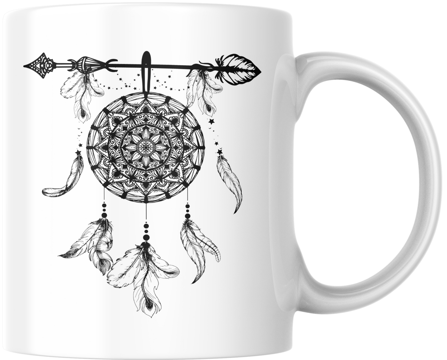 Dreamcatcher Black & White Mug & Coaster