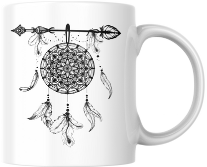 Dreamcatcher Black & White Mug & Coaster