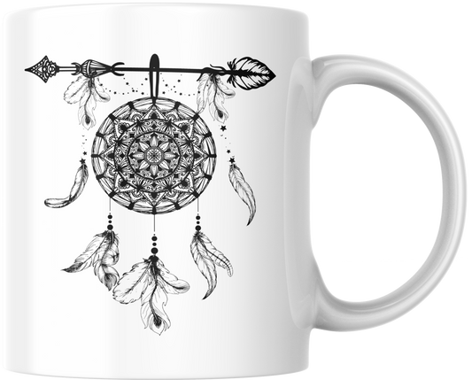 Dreamcatcher Black & White Mug & Coaster