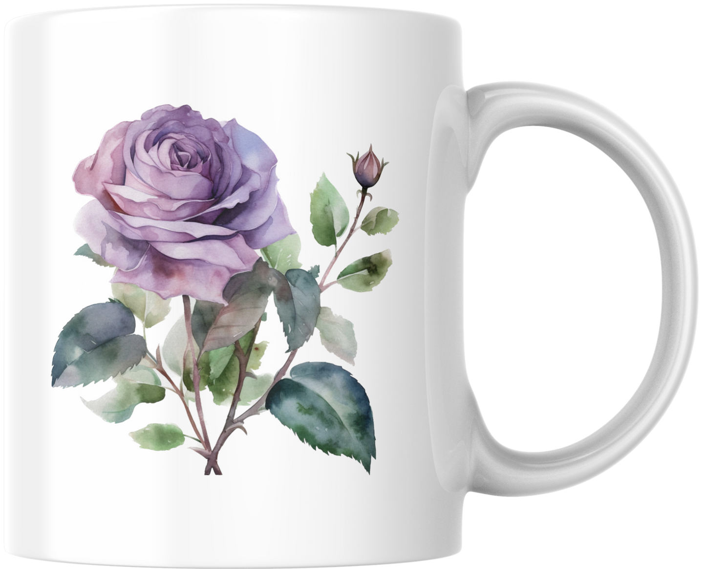 Purple Rose Mug & Coaster