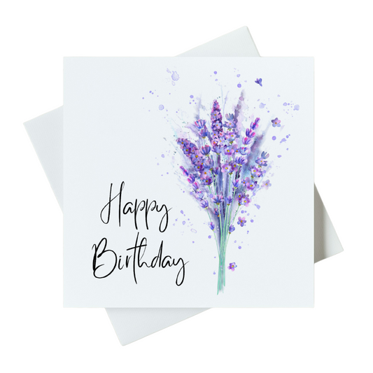 Happy Birthday Lavender Card