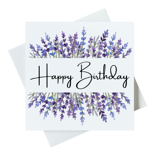 Happy Birthday Lavender Card