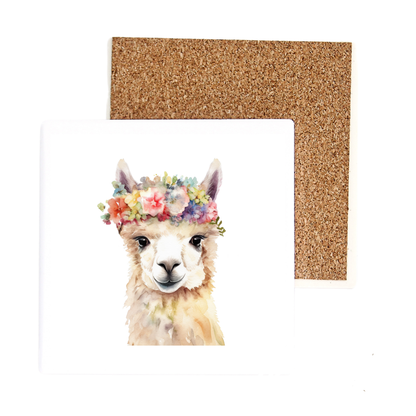 llama With Flowers