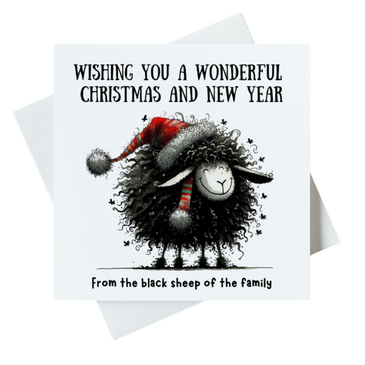 Wishing You A Wonderful Christmas And A Happy New Year From The Black Sheep Of The Family Card