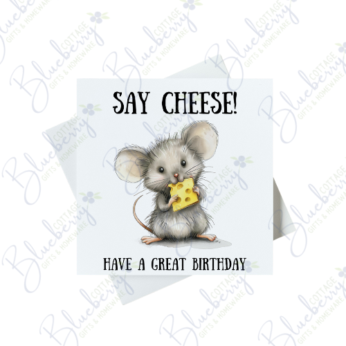 Say Cheese! Have A Great Birthday Mouse Card