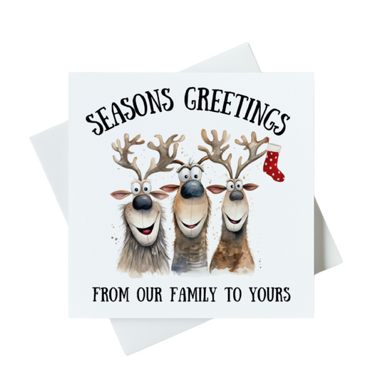 Seasons Greetings From Our Family To Yours Card