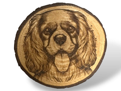 Cavalier King Charles Spaniel Wood Slice Coaster