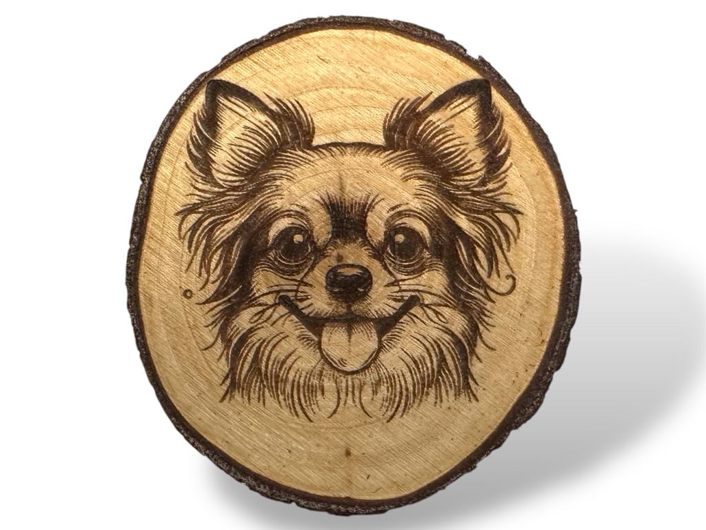 Chihuahua Wood Slice Coaster