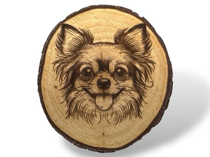 Chihuahua Wood Slice Coaster