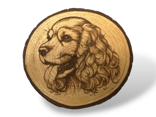 Cocker Spaniel Wood Slice Coaster