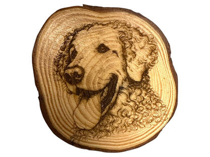 Curly Coated Retriever Wood Slice Coaster