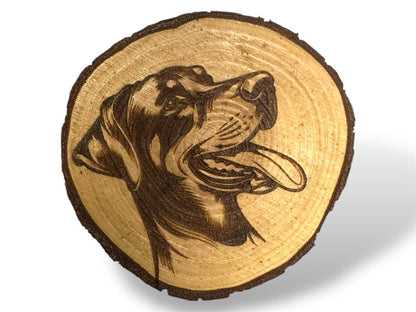 Doberman Pinscher Wood Slice Coaster