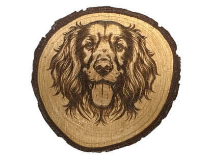 Field Spaniel Wood Slice Coaster