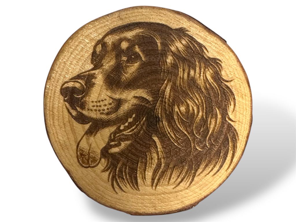 Gordon Setter Dog Wood Slice Coaster