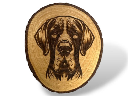 Great Dane Dog Wood Slice Coaster