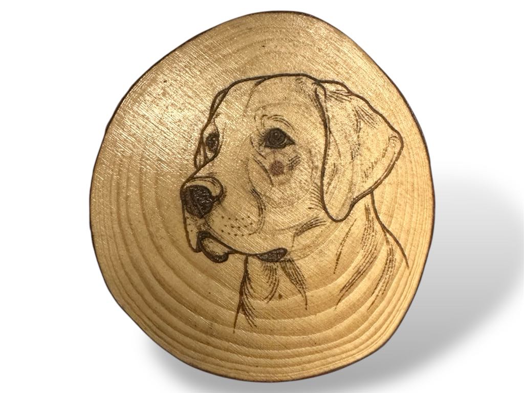 Labrador Retriever Dog Wood Slice Coaster